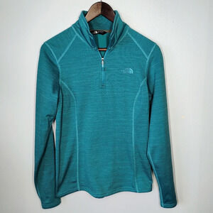 The North Face Fleece Lined Active Outdoor Pullover Sweater Turquoise Size Small